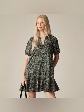 J. Crew Delilah Dress in Liberty Marguerite Fabric XS Green Floral Ditsy Preppy